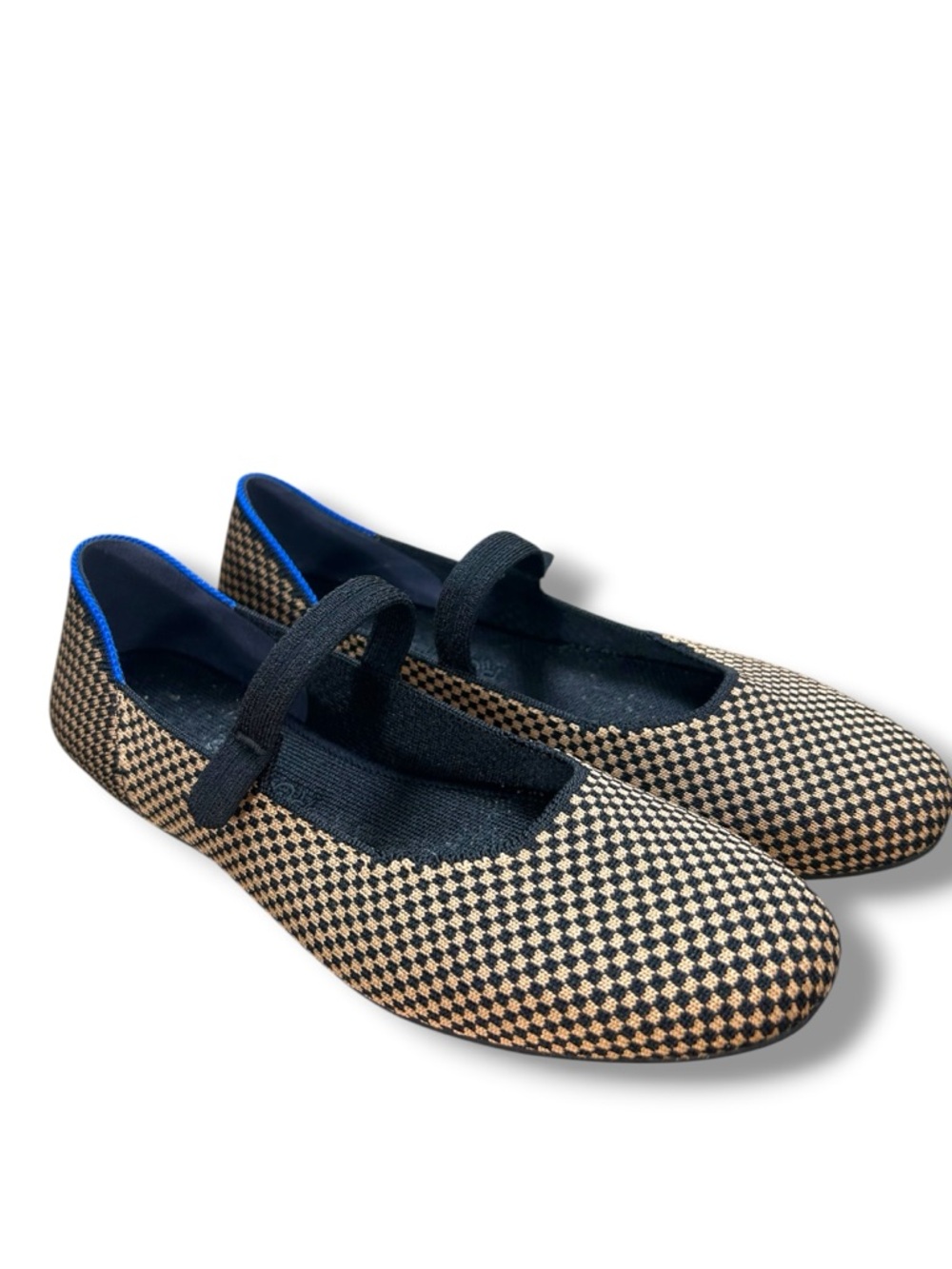 Women’s Black & Tan Check Mary Jane Flats